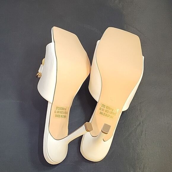 BRAND NEW SHOELAND SQUARE TOE SLIP-ON FOOT OPEN TOE GOLD CHAIN LINKING S…G1 - Picture 12 of 16